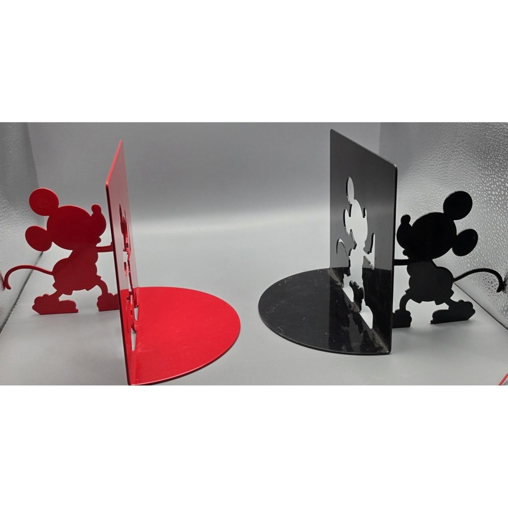 Disney Mickey Mouse Bookends Michael Graves Moller Design Red Black Set of 3